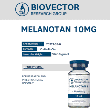 BioVector Research MELANOTAN 1 peptide vial – high-purity laboratory-grade compound for authorized research use only.